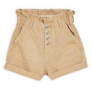 TOPSHOP Paperbag Waist Denim Shorts